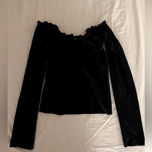 ASOS off shoulder black top in Size XS